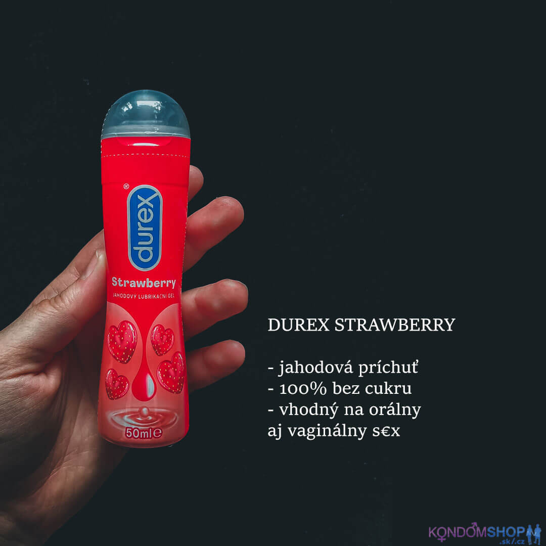 durex strawberry jahodový lubrikant na orálny sex
