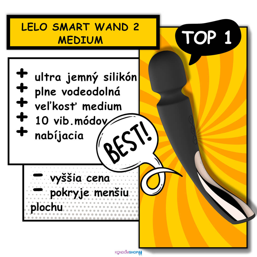 TOP 1 masážna hlavica LELO Smart Wand 2 medium