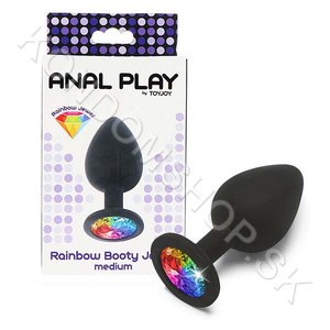 ANAL PLAY Rainbow Booty Jewel análny šperk Medium
