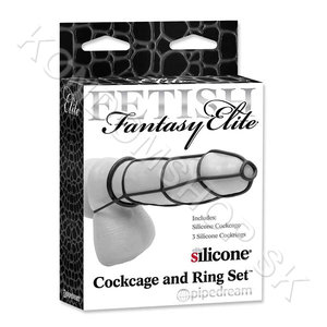 Fetish Fantasy Elite Cockcage and Ring Set klietka na penis