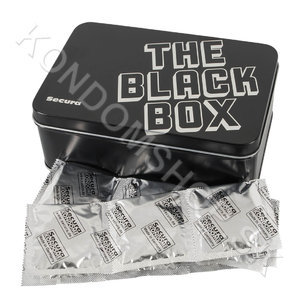 Secura The Black Box kondómy veľké balenie v krabičke 50ks