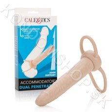 CalExotics Accommodator Dual Penetrator dildo s krúžkom na penis