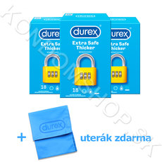 Durex letný balíček Extra Safe 54ks + uterák zdarma