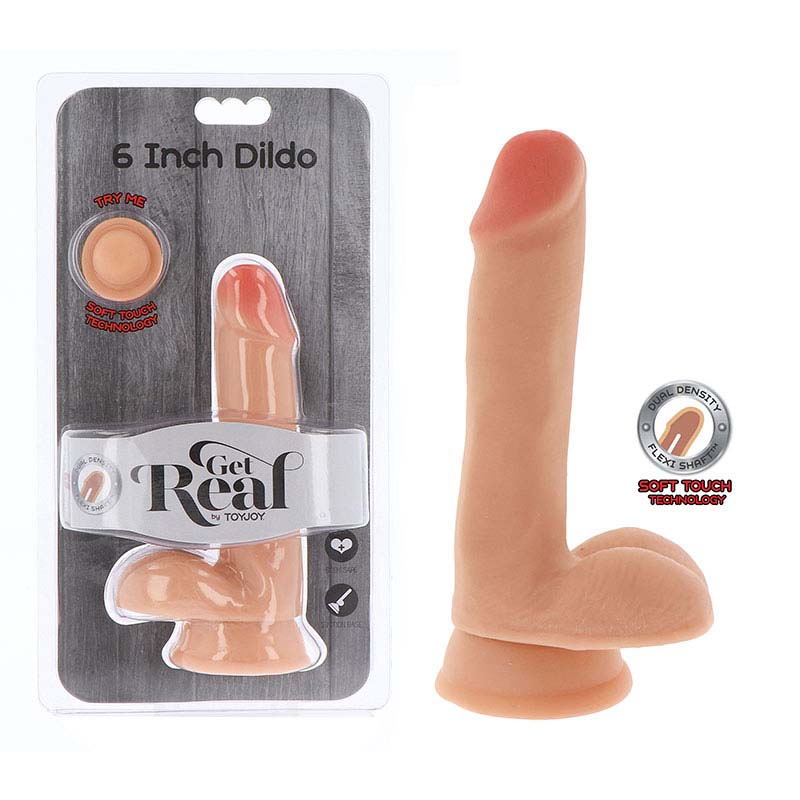 E-shop Get Real Dual Density 6 Inch with balls dildo s prísavkou