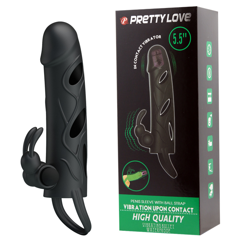 E-shop Pretty Love Penis Sleeve With Ball Strap