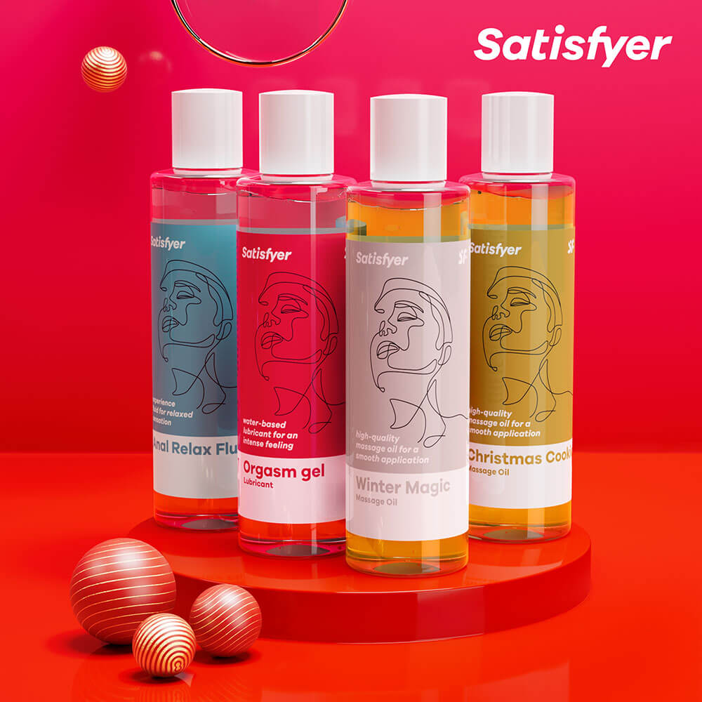 satisfyer adventný kalendár deluxe - satisfyer masážne oleje a lubrikačné gély