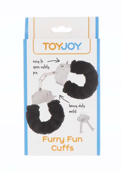 E-shop ToyJoy Furry Fun Cuffs plyšové erotické putá Black