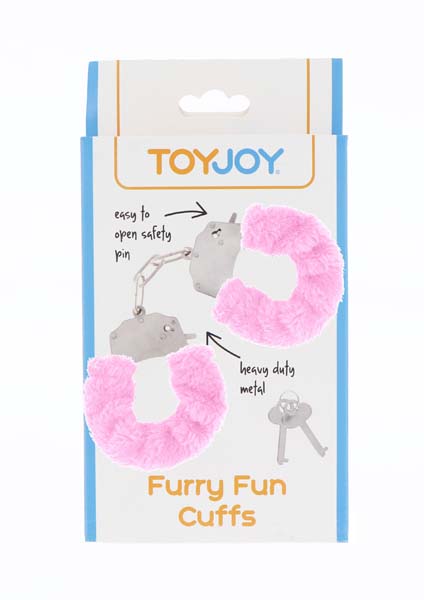 E-shop ToyJoy Furry Fun Cuffs plyšové erotické putá pink