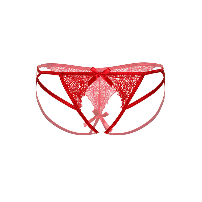 E-shop Naomi červené sexi nohavičky s otvorom veľkosť L/XL