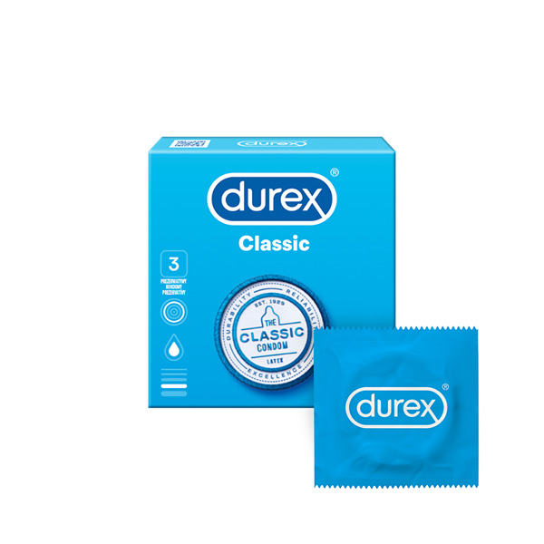 E-shop Durex Classic krabička SK distribúcia 3 ks