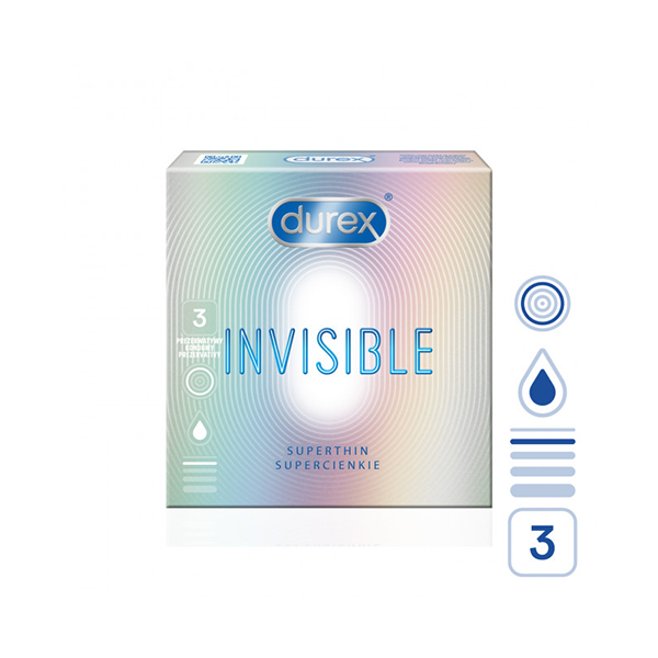E-shop Durex Invisible Superthin (Extra Sensitive) krabička 3 ks