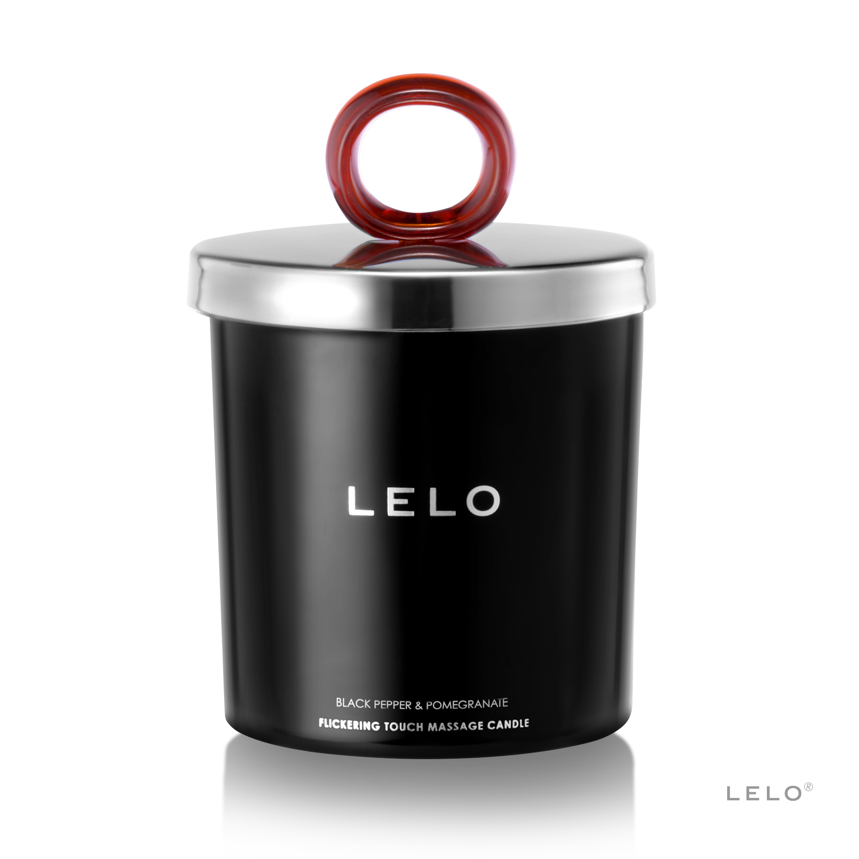 E-shop LELO masážna sviečka čierne korenie & granátové jablko 150g