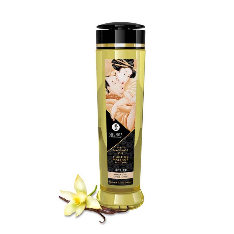 E-shop Shunga Desire erotický masážny olej Vanilka 240ml