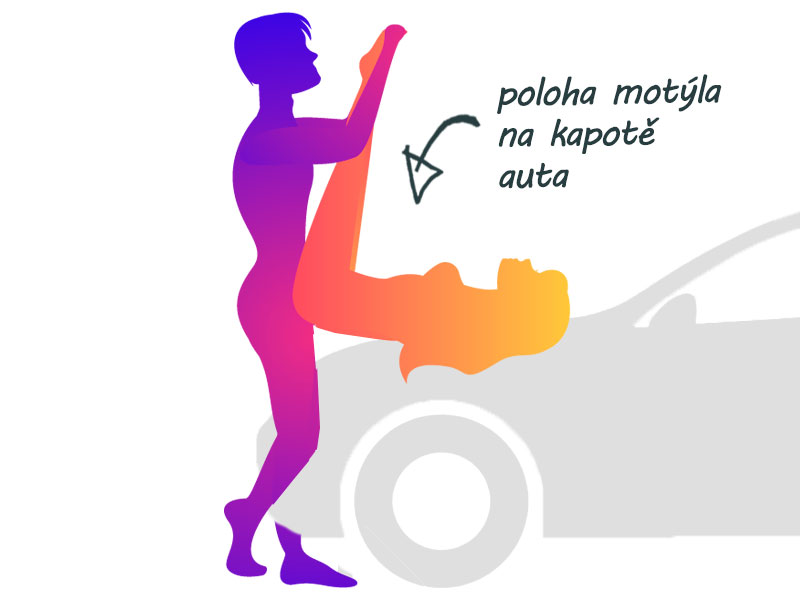 sexuálna poloha na motýľa na aute