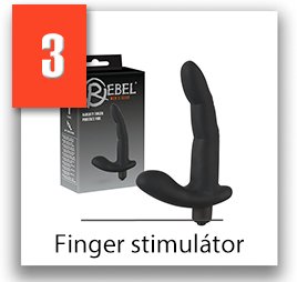 Stimulátor prostaty v tvare prstu