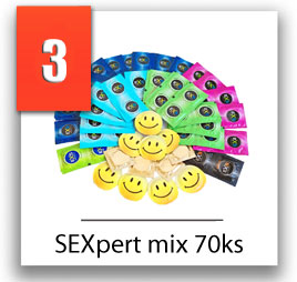 EXS Sexpert mix 70ks kondómov