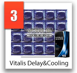 Vitalis Delay and Cooling kondómy na dlhšiu výdrž
